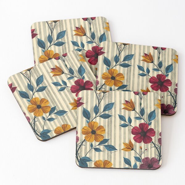 Item preview, Striped Floral Harmony designed and sold by Hen-C-Art.