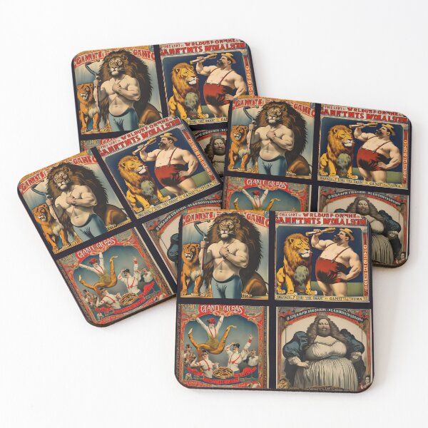 Item preview, Gant & Gants circus, strongest man & bearded lady designed and sold by The Far Far North.