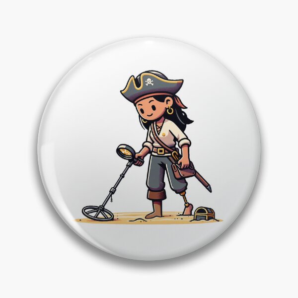 Item preview, Metal detector - pirate on a treasure hunt designed and sold by Graphinator.