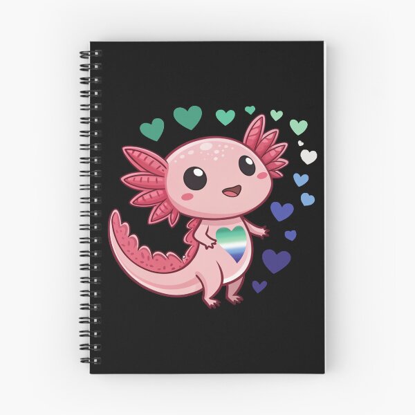 Item preview, Kawaii Axolotl with Gay MLM Hearts - MLM  Pride Art designed and sold by Travelslightly.