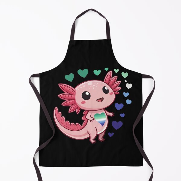 Item preview, Kawaii Axolotl with Gay MLM Hearts - MLM Pride Art designed and sold by Travelslightly.