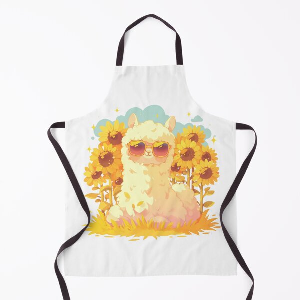 Item preview, Cool Llama in a Sunflower Field designed and sold by WoollenLlama.