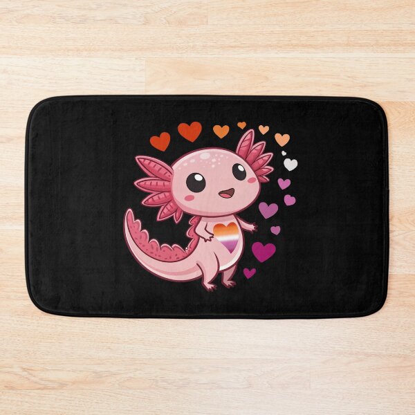 Artikelvorschau, Kawaii Axolotl mit lesbischen Herzen - Lesbian Pride Art entworfen und verkauft von Travelslightly.
