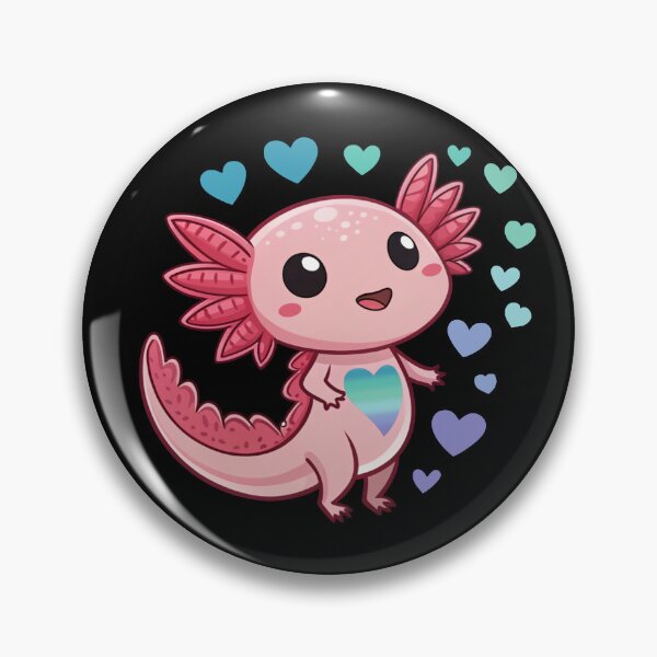 Item preview, Kawaii Axolotl with Neptunic Hearts - Neptunic Pride Art designed and sold by Travelslightly.
