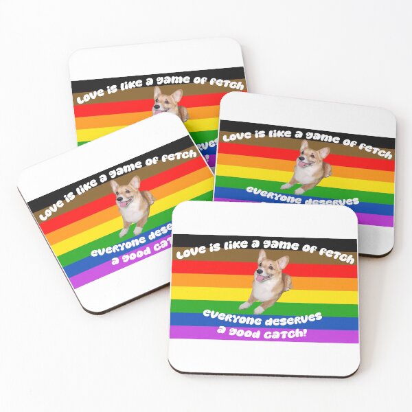 Item preview, Love is a Game of Fetch (All Colors Rainbow) designed and sold by Queer-Corgi.