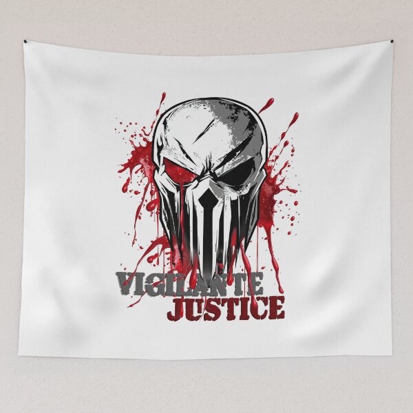 Item preview, Vigilante Justice Skull – Dark Antihero Graphic designed and sold by SkullTroops.