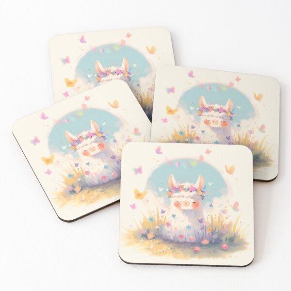 Item preview, Whimsical Llama in a Floral Meadow designed and sold by WoollenLlama.