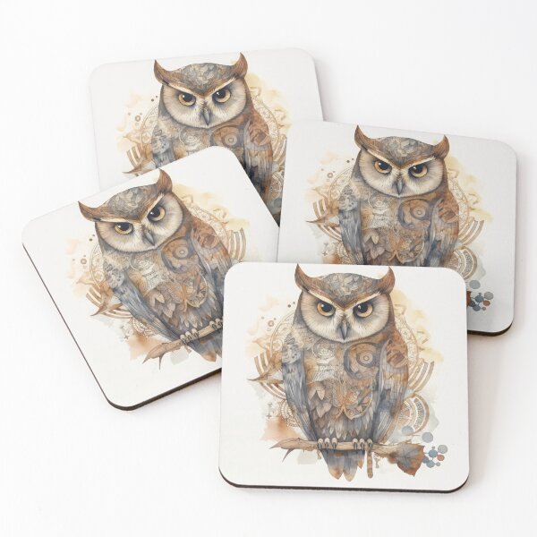 Item preview, Majestic Steampunk Owl with Intricate Details designed and sold by The Art Morpher.