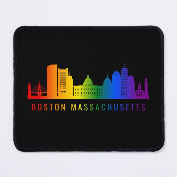 Item preview, Boston Massachusetts Skyline Graphic, Classic pride flag graphic, City Skyline Graphic, Cityscape, Rainbow Silhouette, City art, Landmarks, Architecture, city, cities, designed and sold by PrideBeProud.