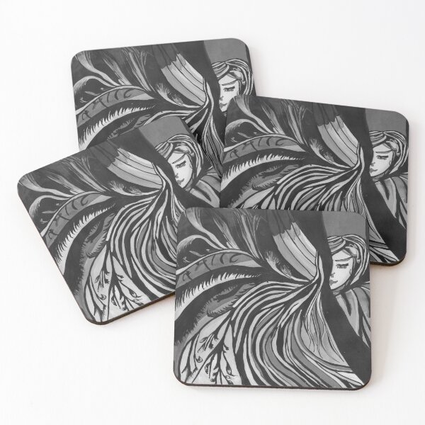 Item preview, "Jungle Shadows - Abstract Fantasy Art in Black and White" designed and sold by LAPEREPERE.