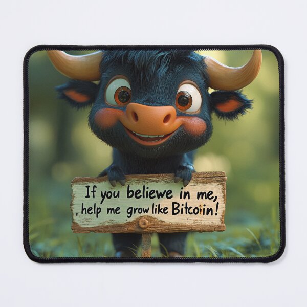 Item preview, “If you believe in me, help me grow like Bitcoin!” designed and sold by HUMAN FIRST.