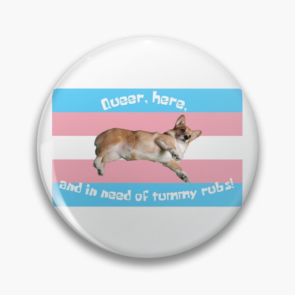 Artikel-Vorschau von Dieser schwule Corgi braucht eine Bauchkraulung! (Trans Pride), designt und verkauft von Queer-Corgi.