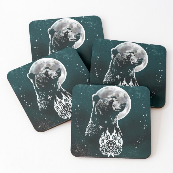 Item preview, Mystical Bear – Ursa Major & Moon Symbol designed and sold by Christine Krahl.