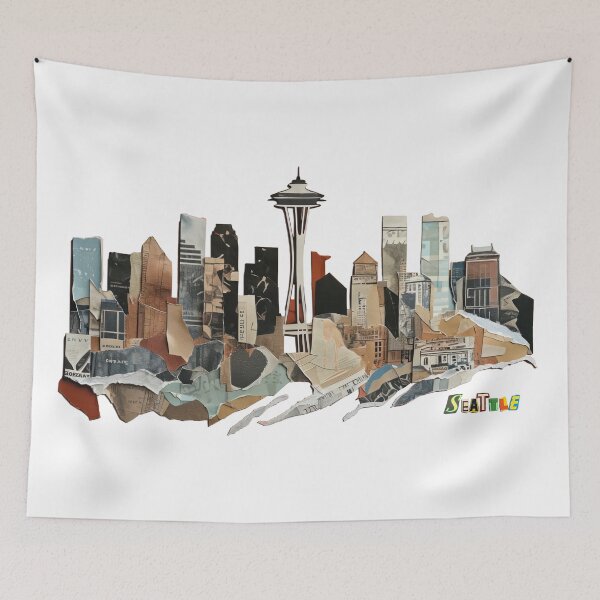 Item preview, Seattle Skyline Vibes designed and sold by caracatita75.