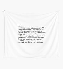 Anonymous Letter to Sammi Wall Tapestry