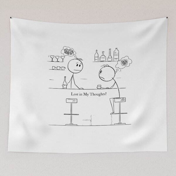 Item preview, Lost in My Thoughts – Emotional Minimalist Silhouette Design designed and sold by MOTAS FASHION .