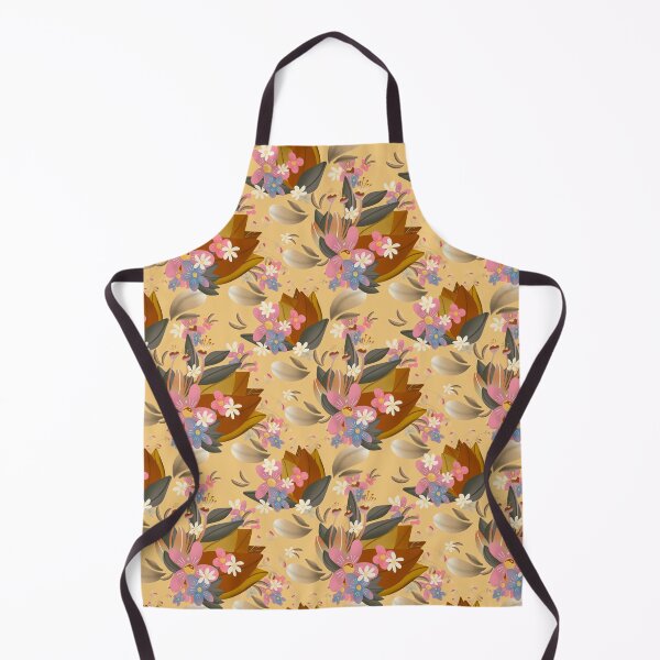 Item preview, Warm Golden Floral Pattern – Elegant Botanical Design for Fabric & Home Decor designed and sold by Almanzart.