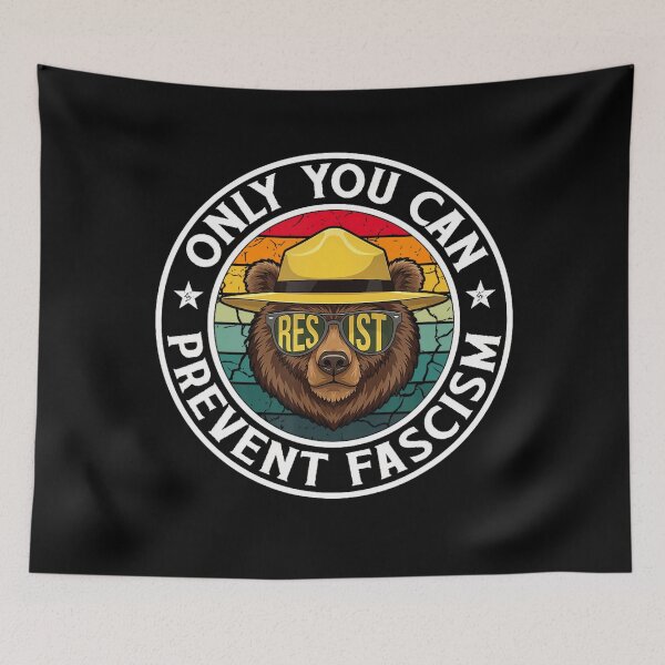 Item preview, Only You Can Prevent Fascism Bear Resist National Parks designed and sold by GrulkeNedrow.