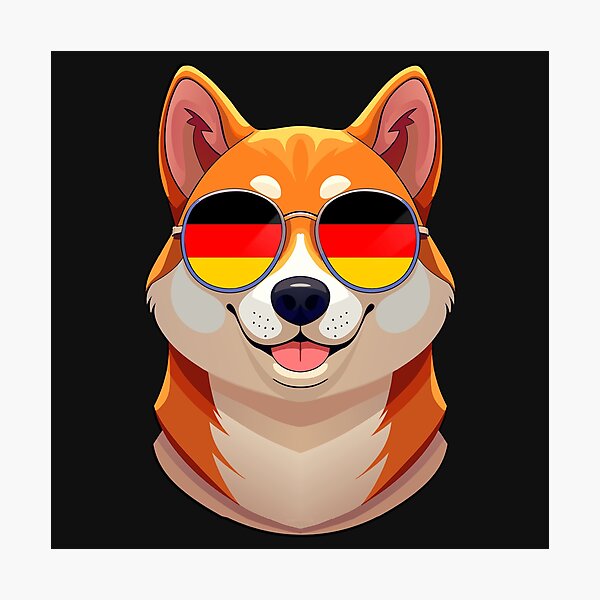 Item preview, Vintage Patriotic Shiba Inu German Flag designed and sold by DreamBrushy.