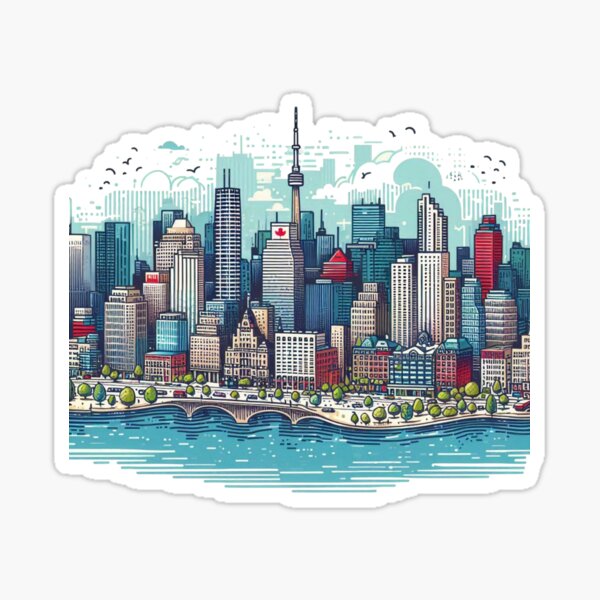 Item preview, Grand Aerial View of Yonge & Sheppard with North York’s Skyline  Updated,  designed and sold by PaintMeWorld.