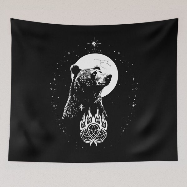 Item preview, Mystical Bear – Ursa Major & Moon Symbol designed and sold by Christine Krahl.
