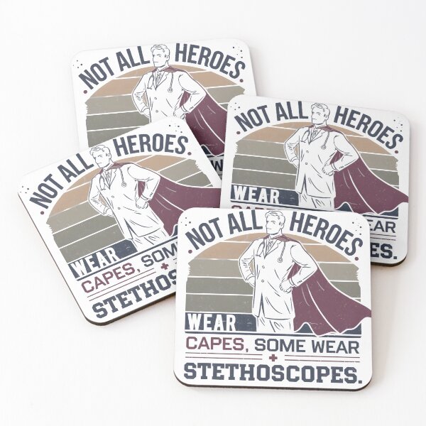 Item preview, Doctors Are Heroes - Doctor Gift & Healthcare Worker T-Shirt designed and sold by Glow Wind ⭐⭐⭐⭐⭐.