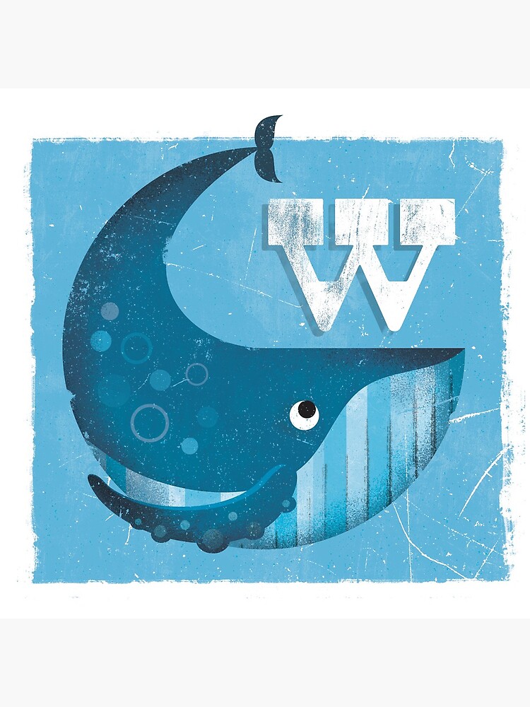 "W is for Whale" Poster for Sale by gklucas | Redbubble