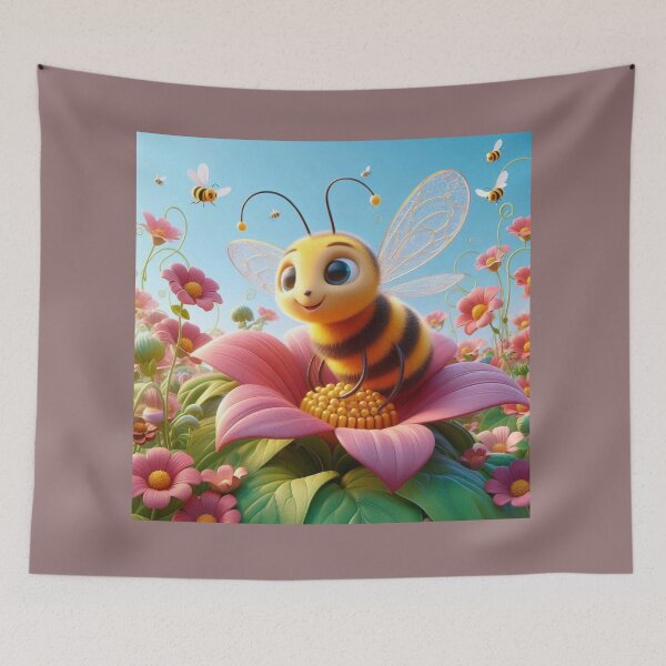 Item preview, Adorable Pink Bloom & Bee Bliss  designed and sold by choder61.