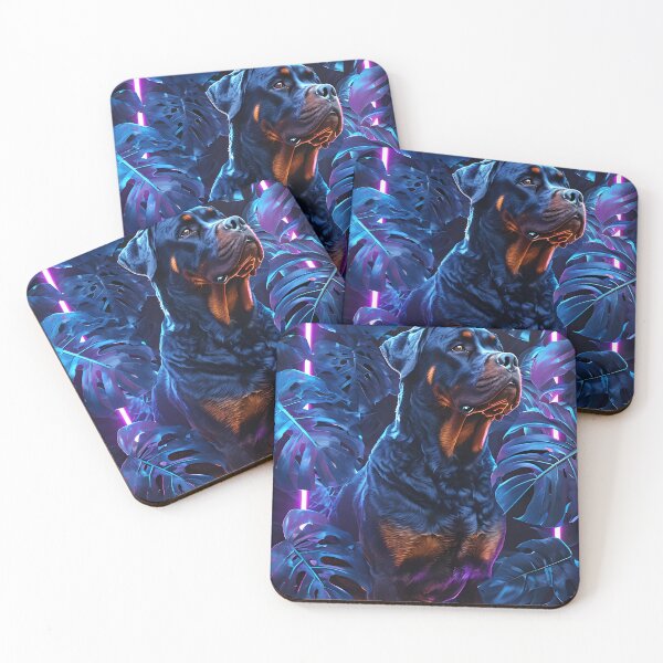 Item preview, Rottweiler Vibrant Monstera designed and sold by MountAshDesigns.
