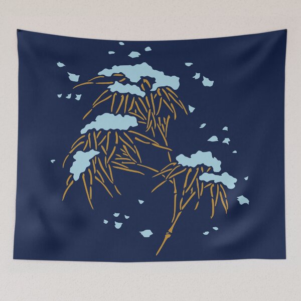 Item preview, Snow on Bamboo, Winter in Japan - Japanese seamless vintage pattern designed and sold by Japan Design Prints.