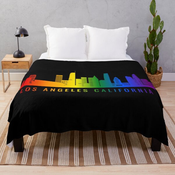 Item preview, Los Angeles California Skyline Graphic, Classic pride flag graphic, City Skyline Graphic, Cityscape, Rainbow Silhouette, City art, Landmarks, Architecture, city, cities, designed and sold by PrideBeProud.