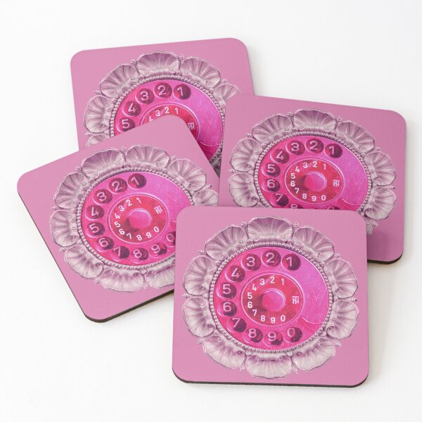 Item preview, Oddcore phone dial, pink vintage rotary telephone designed and sold by suekieper.