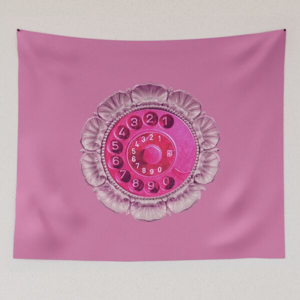 Item preview, Oddcore phone dial, pink vintage rotary telephone designed and sold by suekieper.