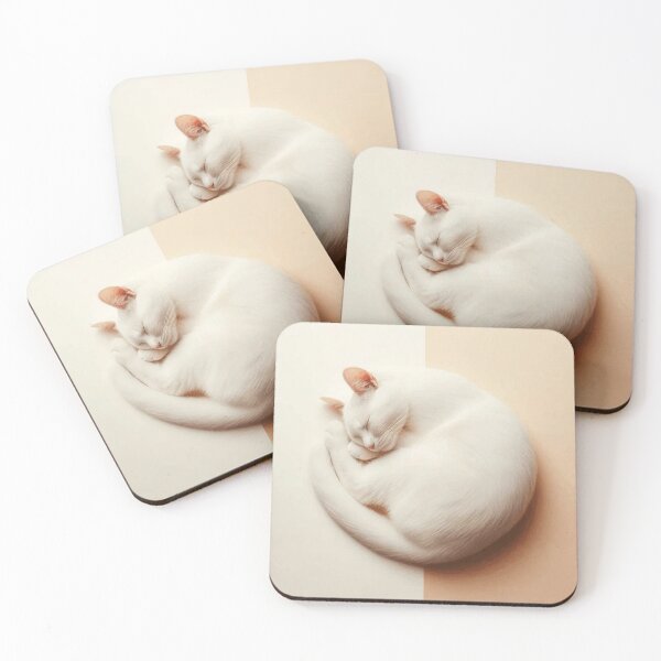Item preview, White Cat Sleeping Peacefully designed and sold by IZiets.