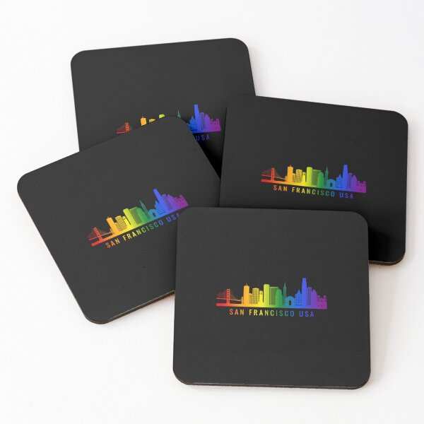 Item preview, San Francisco USA Skyline Graphic, Classic pride flag graphic, City Skyline Graphic, Cityscape, Rainbow Silhouette, City art, Landmarks, Architecture, city, cities, designed and sold by PrideBeProud.