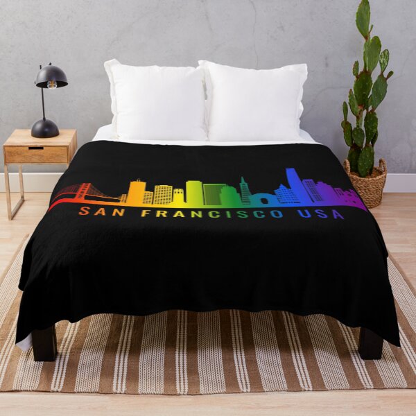Item preview, San Francisco USA Skyline Graphic, Classic pride flag graphic, City Skyline Graphic, Cityscape, Rainbow Silhouette, City art, Landmarks, Architecture, city, cities, designed and sold by PrideBeProud.