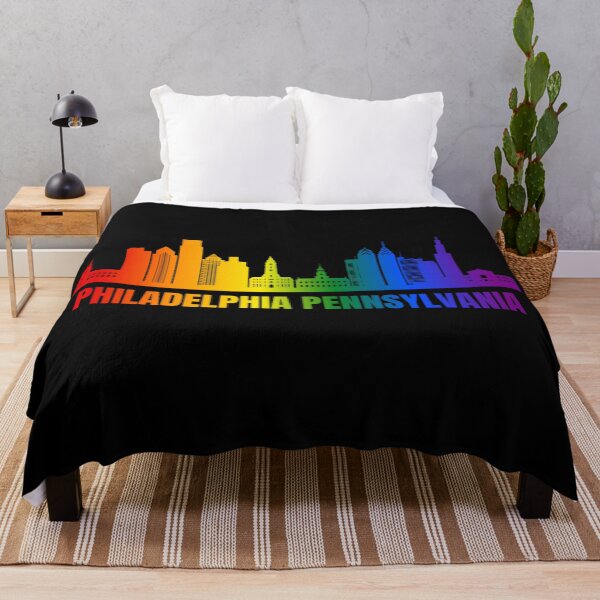 Item preview, Philadelphia Pennsylvania Skyline Graphic, Classic pride flag graphic, City Skyline Graphic, Cityscape, Rainbow Silhouette, City art, Landmarks, Architecture, city, cities, designed and sold by PrideBeProud.