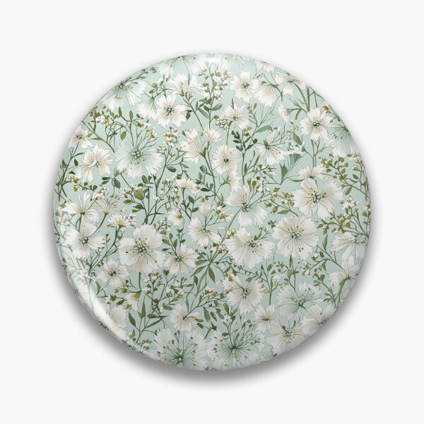 Item preview, White flowers pattern designed and sold by CoolPixels.