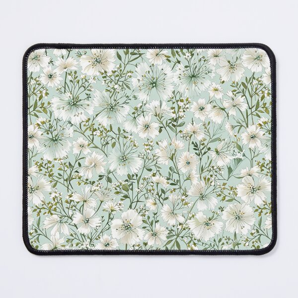 Item preview, White flowers pattern designed and sold by CoolPixels.