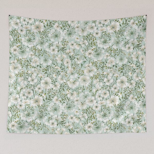 Item preview, White flowers pattern designed and sold by CoolPixels.