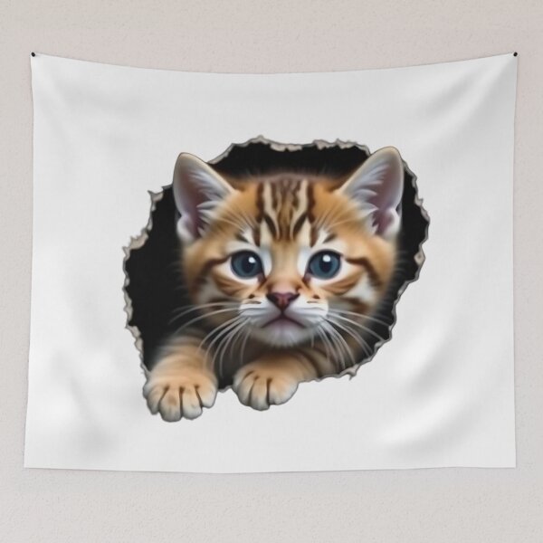 Item preview, 3D Hole Cat T-Shirt designed and sold by PM.