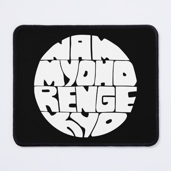 Item preview, Nam Myoho Renge Kyo hand lettering round circle mantra chant designed and sold by wordznart.