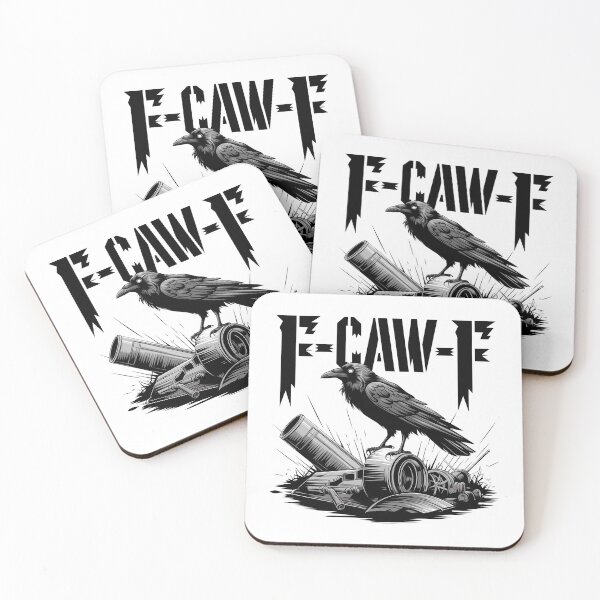 Item preview, F-Caw-F - This is the perfect gift for raven lovers, gothic style enthusiasts, fans of dark humor, and those who appreciate a rebellious aesthetic. designed and sold by ZyziowskyArt.