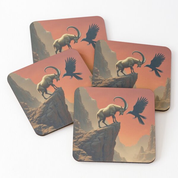 Item preview, Goat v Raven designed and sold by HabitableMoons.