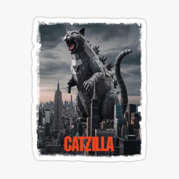 Item preview, CATZILLA: Urban Colossus - Detailed Monster Cat Design designed and sold by Damcoc.