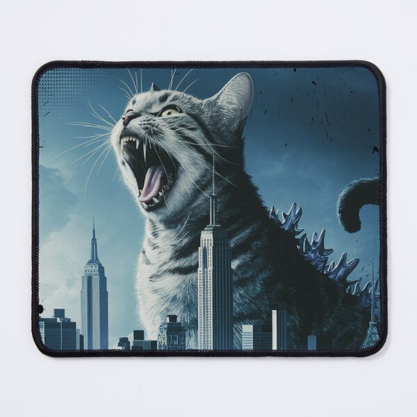 Item preview, Catzilla Roaring Over City Skyline Cat Monster Kitten Kitty designed and sold by Damcoc.