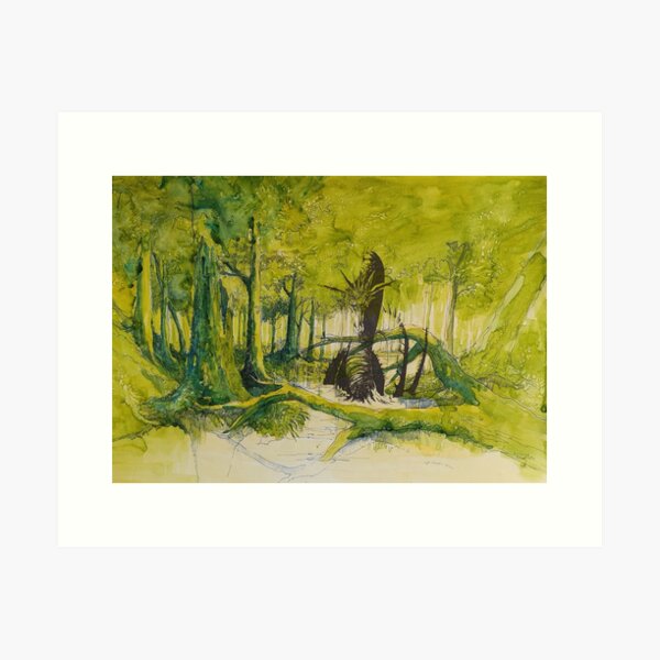 Item preview, Dragon in the forest  designed and sold by SKETCHY & GRAPHIC.