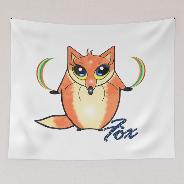 Item preview, Rainbow fox  designed and sold by Shirley cute art .
