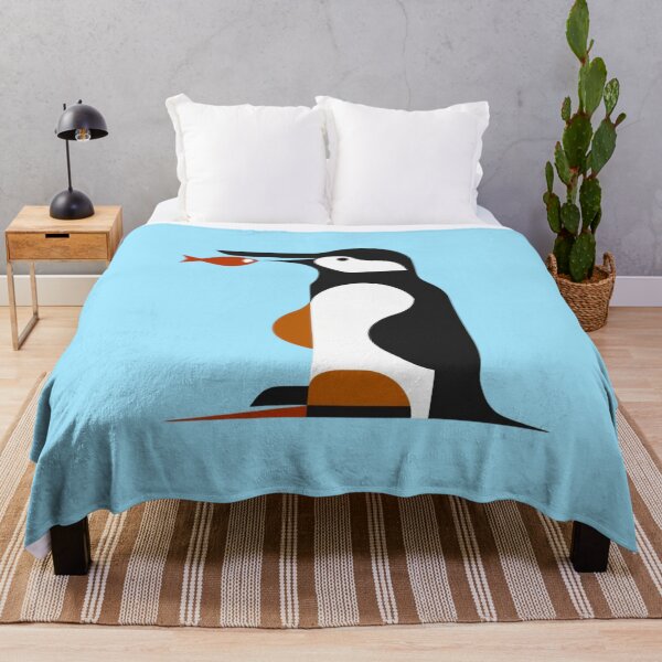 Item preview, Minimalist Geometric Penguin Holding a Fish designed and sold by WeirdSketcher.