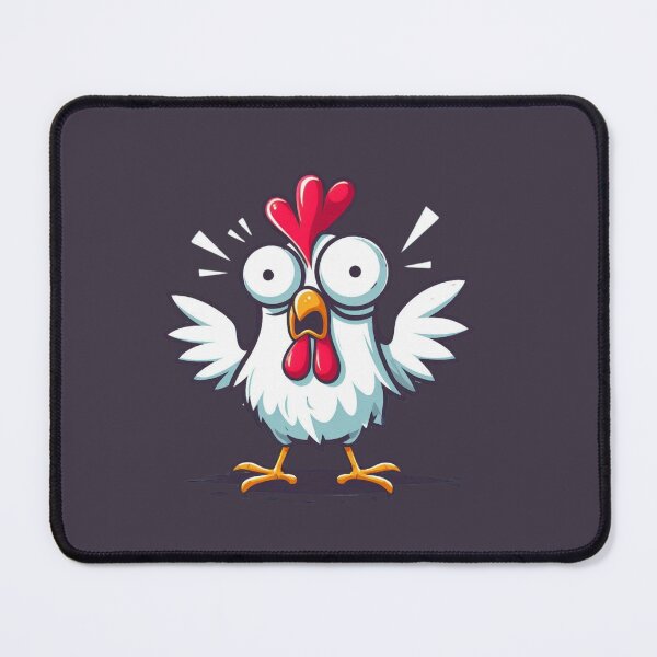 Item preview, Funny Shocked Chicken Cartoon – Hilarious Farm Animal Design designed and sold by gkhanco.